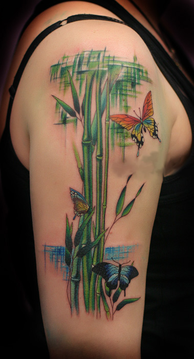 Bamboo Flower Tattoo