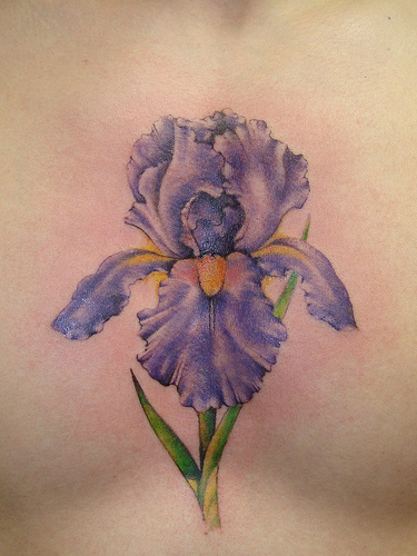 Iris Flower Tattoo