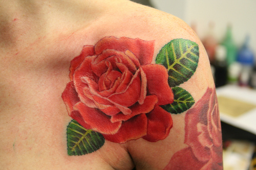 flower tattoo pictures. Rose Flower Tattoo