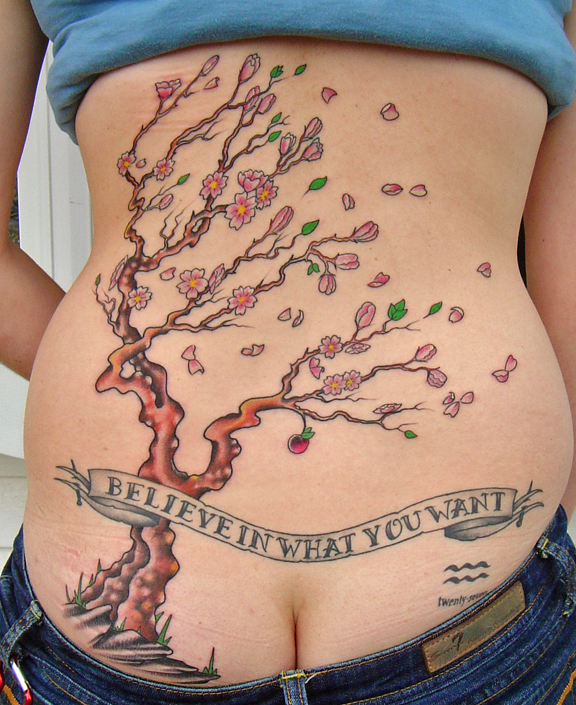 cherry tree tattoos. Sakura Flower Tattoos
