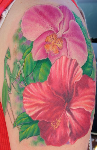 Best Color Flower Tattoo on Hand