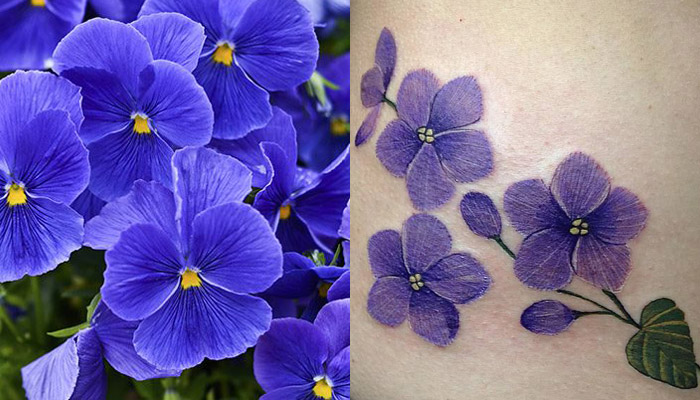 Violet Flower Tattoo Pictures | Best Flower Site