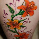 Choosing a flower tattoo according to the orange color-2