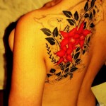 Choosing a flower tattoo according to the red color