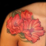Choosing a flower tattoo according to the red color