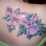 Choosing a flower tattoo according to the violet color