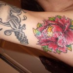 Flower Tattoo on Armpit