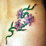 Vine flower tattoo designs