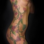 Vine flower tattoo designs
