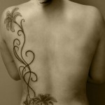 Vine flower tattoo designs