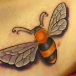 Bee Color Tattoo