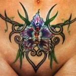 Sexy Intim Flower Tatoo