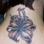 lily most tattooed flower on neck