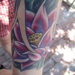 lotus most tattooed flower on leg