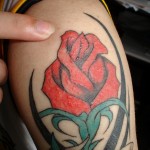rose most tattooed flower on shoulder