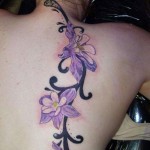 Violet Flower Tattoo