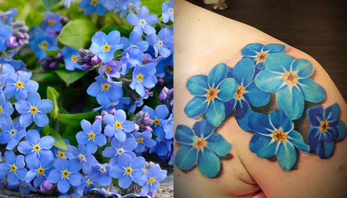forget me not flowers tattoos