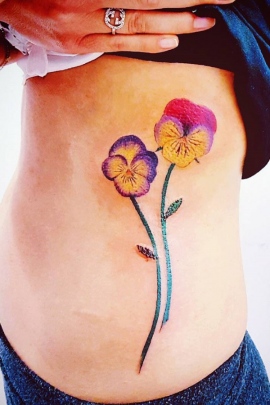 pansy-flower-tattoo-designs-meaning-11